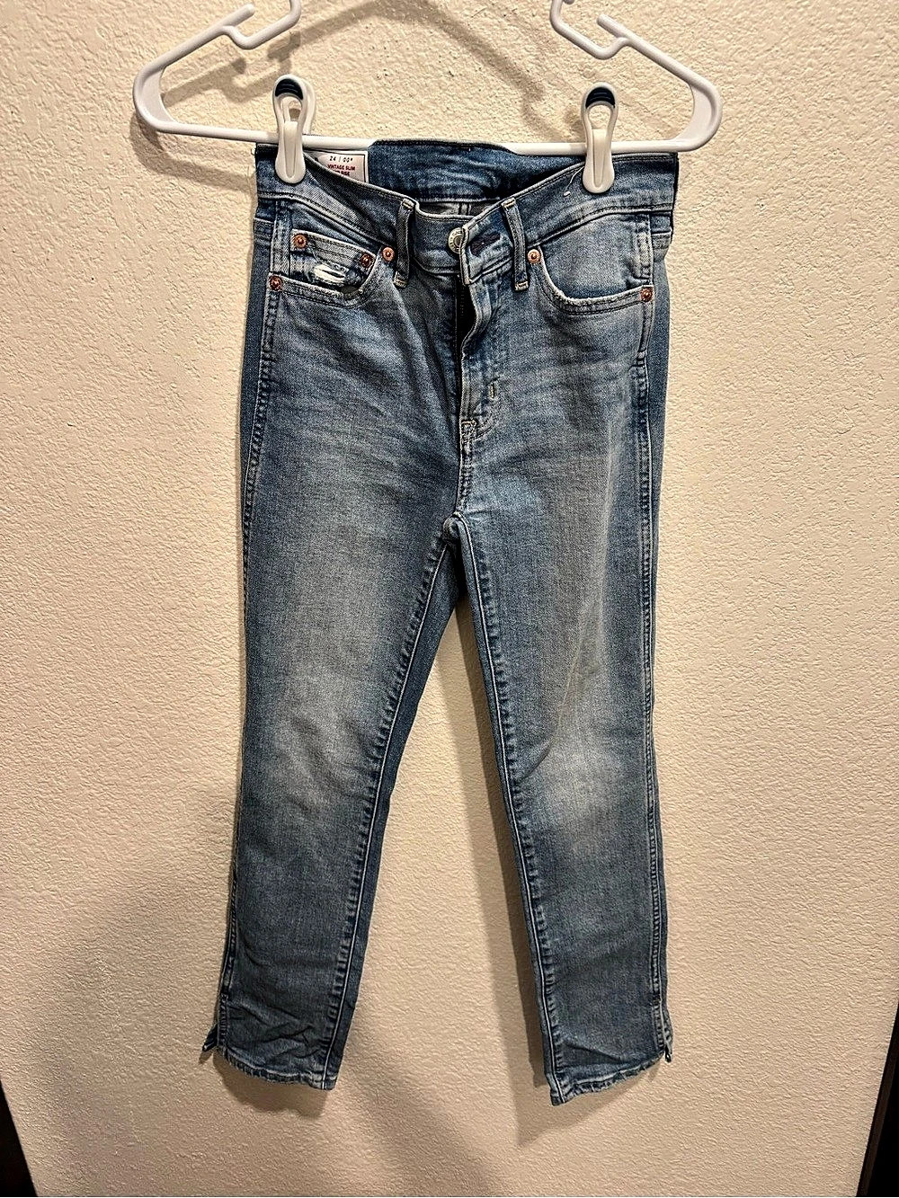 GAP Vintage Slim Mid Rise Skinny Jeans Blue Waist 24 NWT